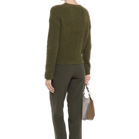 Theory army green merino wool sweater - Picture 8 of 9